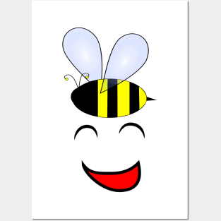 Funny ideas Bee happy funny t-shirt funny gifts for friends Posters and Art